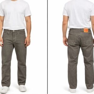 Men’s Gray Denim Jeans Pants 36x34